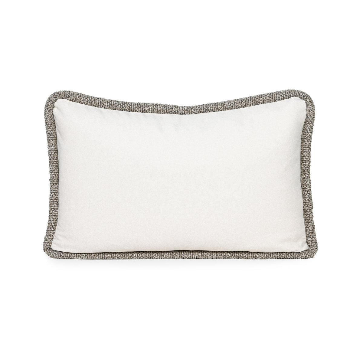 CREAM FELT WITH THICK WOVEN LATTE TRIM