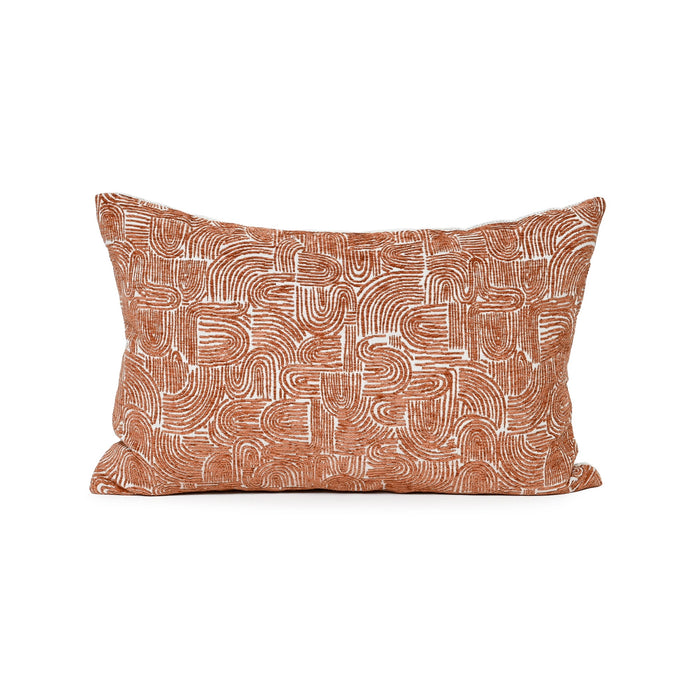 BURNT ORANGE ON OAT ABSTRACT